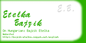 etelka bajzik business card